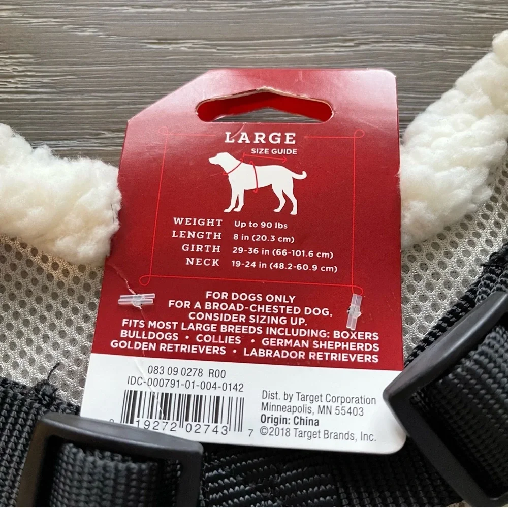 NWT Wondershop Target Buffalo Print Dog Harness Large